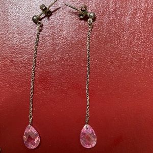 Pink Gemstone Earrings